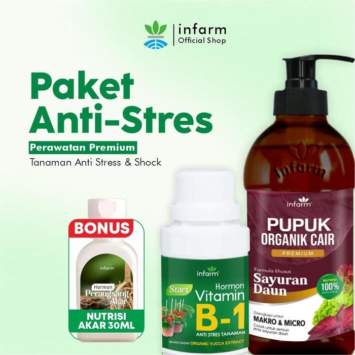 OBRAL INFARM - Paket Pupuk Organik Cair POC Sayur Perangsang Akar Vitamin B1 untuk Tanaman Pupuk