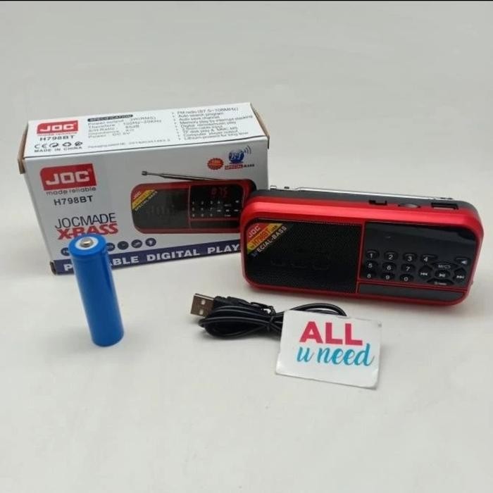 Radio Fm Digital Portable Super Bass Bisa Play Murotal Joc 798