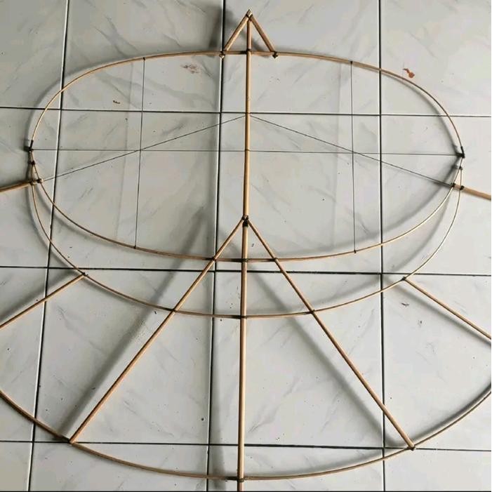 Rangka layangan pegon semok sayap 80cm/100cm & 150cm (Merakit Sendiri) Bambu