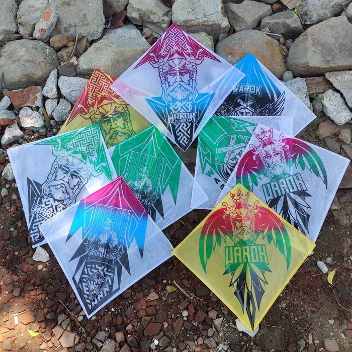 100Pcs Layangan Sukhoi Warok Standard Bambu Apus ukuran 57 Arku Mix Keras sedang dan Empuk