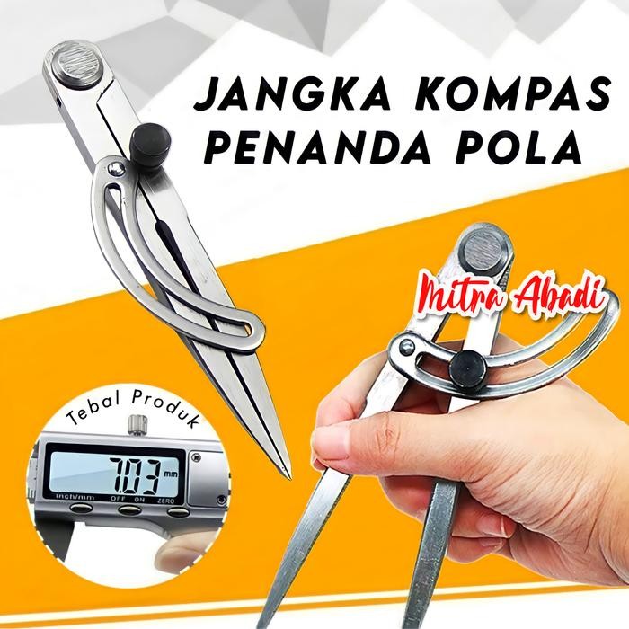 

Jangka Kompas Penanda Pola - Lock Sistem Lingkaran ADJUSTABLE