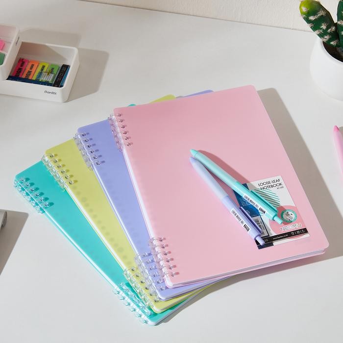 

Bantex Buku Catatan B5 Loose-Leaf Binder Klip Adjustable Bahan PP Kertas 70g Warna Pastel LLB550
