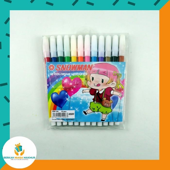 

Hot Sale! Spidol Snowman Isi 12 Warna