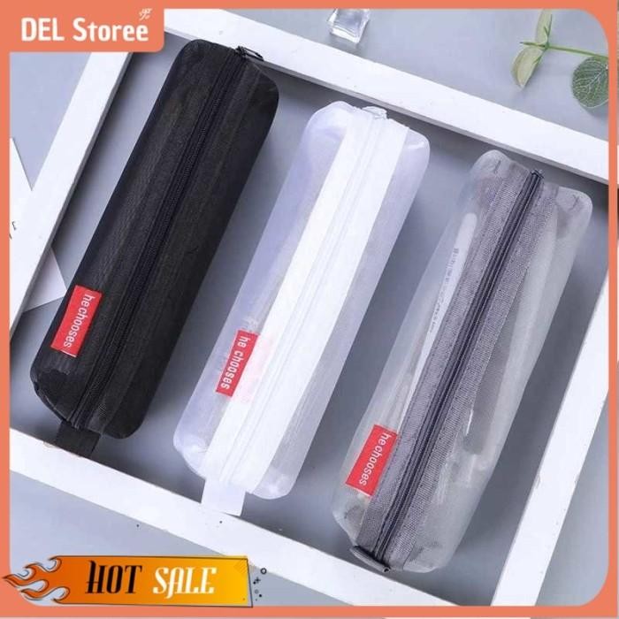 

TEMPAT PENSIL JARING SIMPLE STATIONERY MESH ZIPPER BAG HE CHOOSES 20