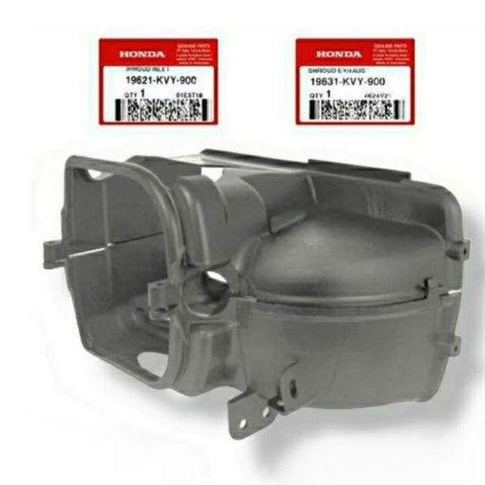 SHROUD EX IN SET COVER BLOK MESIN ASLI AHM BEAT KARBU SPACY KARBU