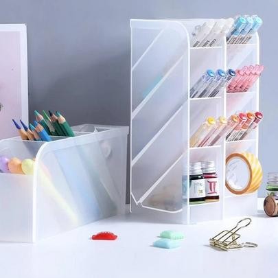 

Khusus Grab! Rack Rakk Holder Alat Tempat Wadah Aksesoris Kotak Pensil Tulis Meja