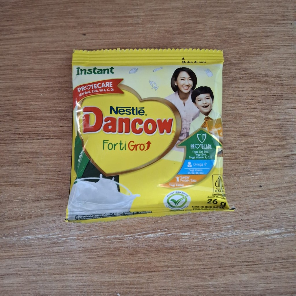 Susu Bubuk Dancow Forti Go Vanilla Kemasan Sachet 26 gram