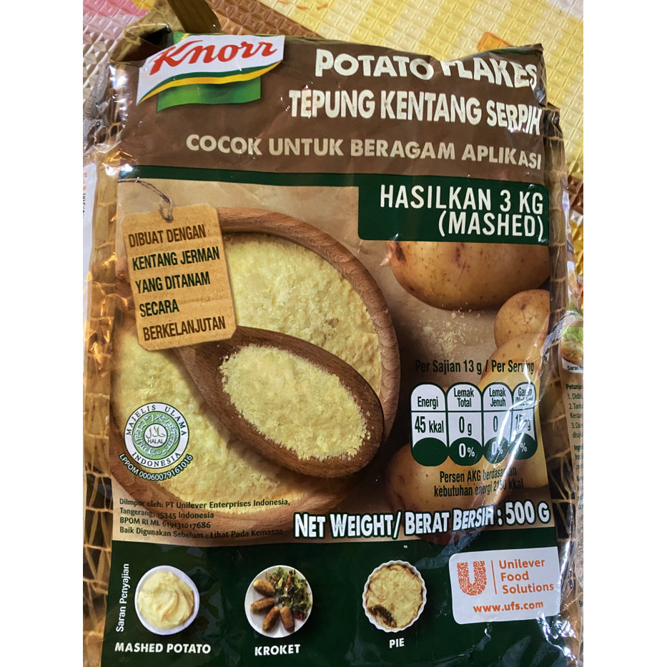 

Pilihan- Knorr Potato Flakes 500Gr Tepung Kentang