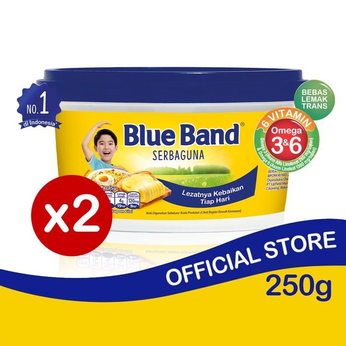 

Pilihan- Blue Band Serbaguna Margarine Tub 250Gr Isi 2