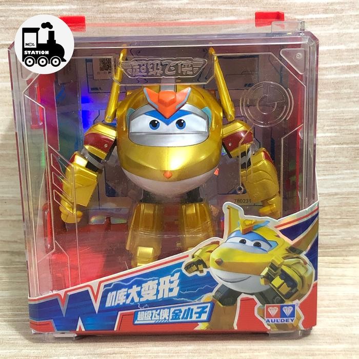Alpha Super Wings Change Em Up - Transforming Golden Boy (Big Figure)