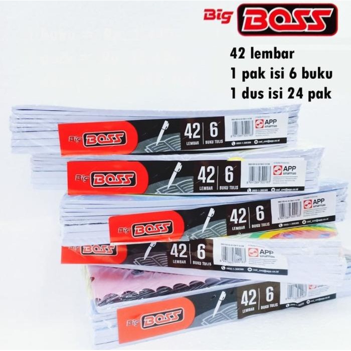 

New (1PAK =6 BUKU) BigBoss Buku Tulis 42 Lembar / Buku Big Boss