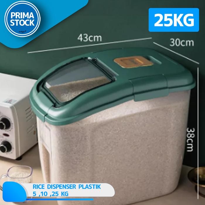 

DISPENSER BERAS RICE FOOD CONTAINER TEMPAT PENYIMPANAN MAKANAN 25 KG
