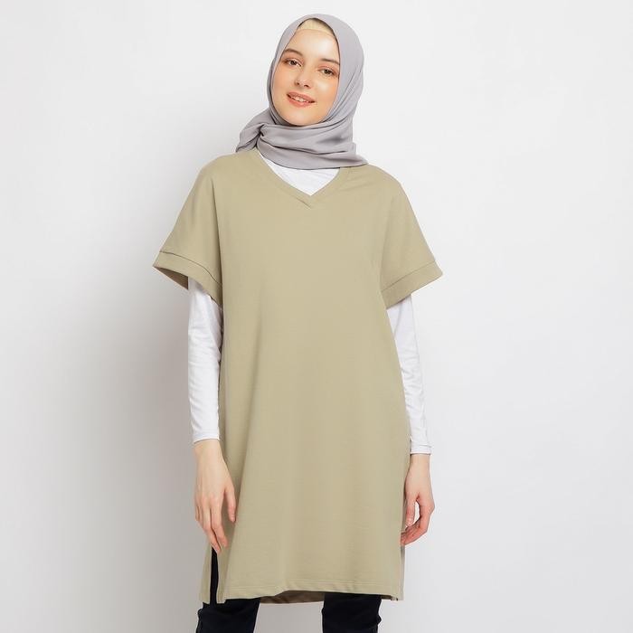 Flamoush Lizuka Khaki Outer Wanita