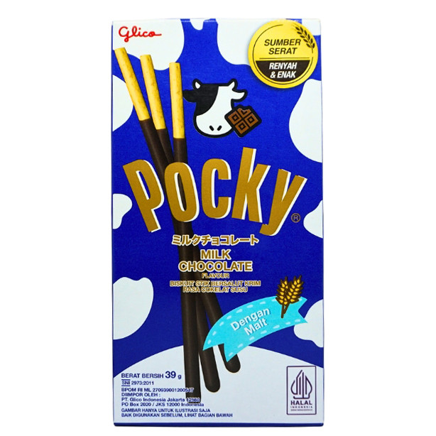 

S00113 POCKY MILK CHOCOLATE BISCUIT STICK 39GR MAJU BERSAMA (20250921)