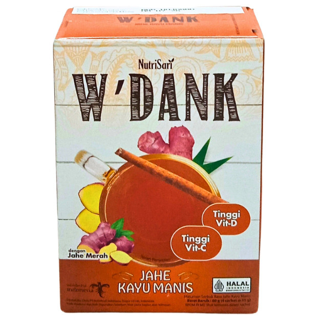 

S26325 NUTRISARI W`DANK JAHE KAYU MANIS MINUMAN SEHAT 60GR MAJU BERSAMA (20250910)