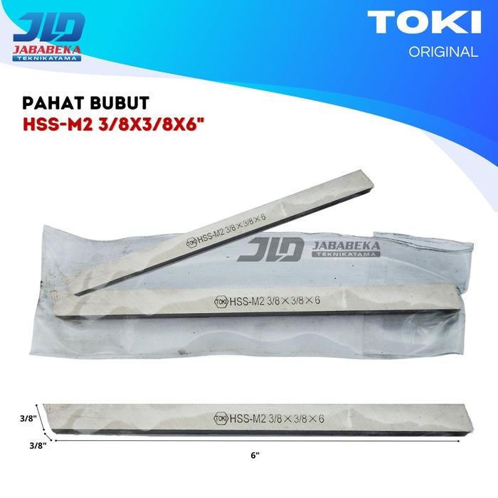 Cuci Gudang Toki Hss-M2 3/8X3/8X6 Mata Pahat Bubut Hss M2 Merk Toki