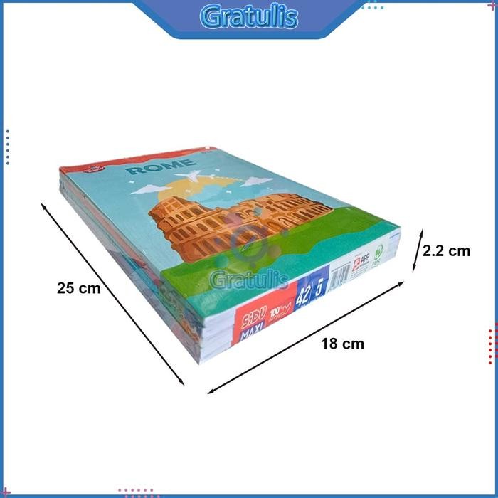 Pilihan- Buku Tulis Sekolah Besar Sidu 42 Lembar [1 Pack] / Atk Buku Catatan Sekolah Panjang