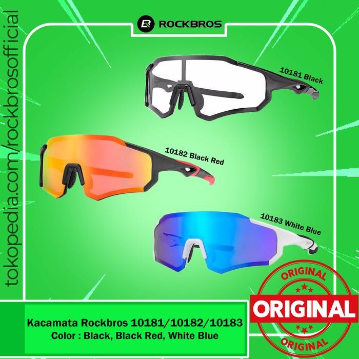 Kacamata Sepeda Gowes ROCKBROS 10181 Hitam Photocromic Full Frame