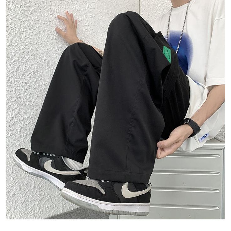 Pilihan- Celana Cargo Korea Casual Pria Baggy Pants Bagian Tipis Kulot Oversize Korean Style