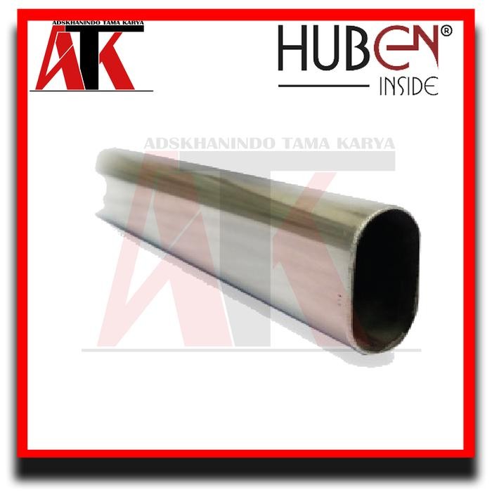 Pipa Oval Besi Chrome HUBEN PBC-1530 15x30mm Pipa Oval HUBEN PBC1530