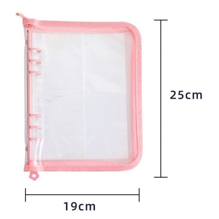 Binder Zipper A5 6 Ring Album Instax Foto Photocard Card Holder