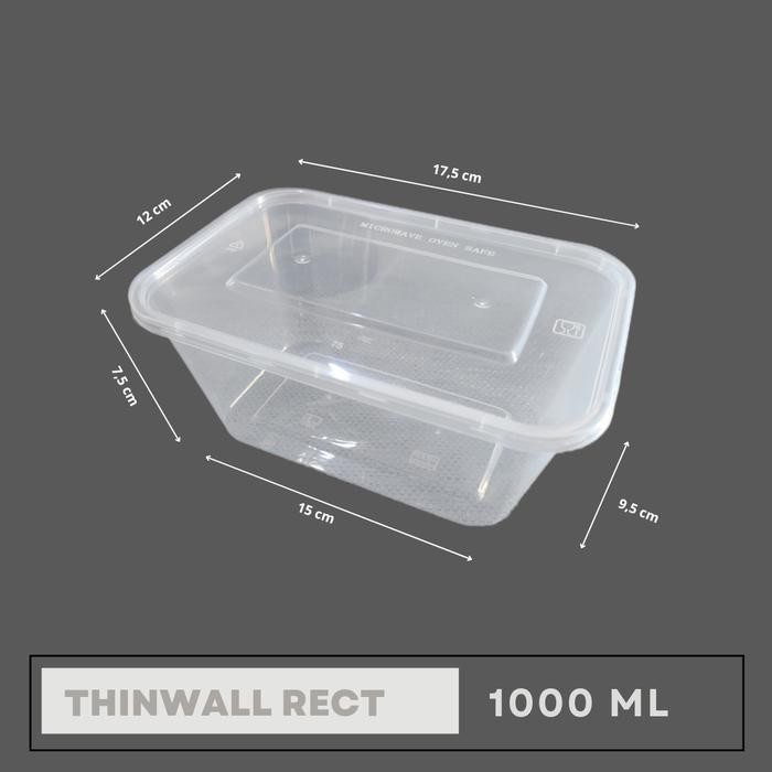 Kotak Makan Thinwall 1000 ml Persegi