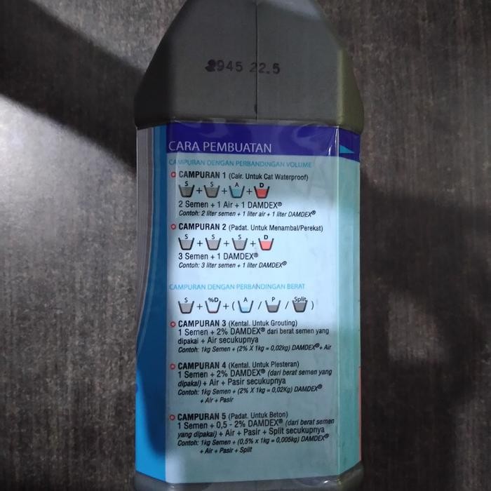 DAMDEX 1 LTR / OBAT COR SEMEN / LEM BETON / WATERPROOF / GROUTING