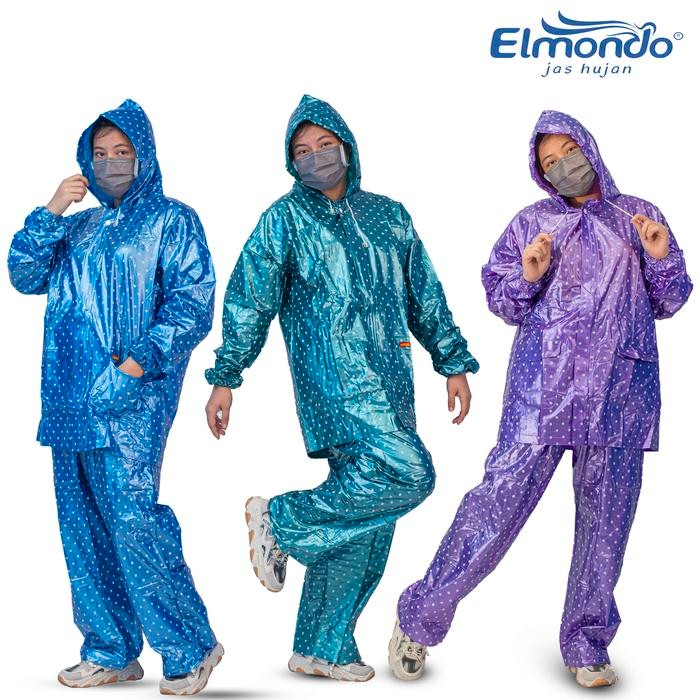 Jas Hujan Wanita Polkadot Jas Hujan Pria Dewasa Jas Hujan Baju Celana