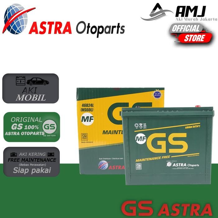 GS MF Astra Aki Kering Mobil NS60L - 45Ah