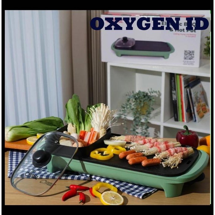 HOT POT + GRILL CYPRUZ BBQ Electric Hot Pot Shabu Suki Grill hotpot 2 in 1 Garansi 1th