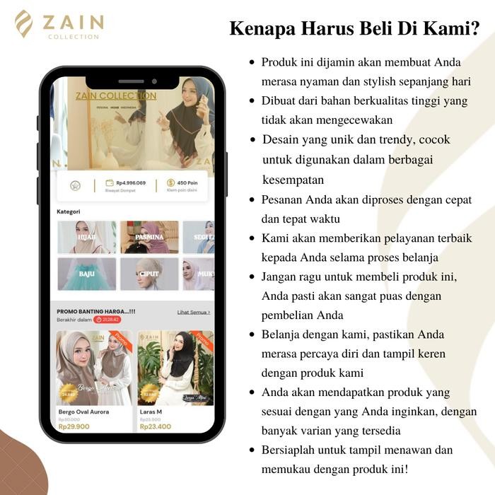 Sedia ZAIN - Khalisa L Rekomendasi kerudung bergo jumbo syar'i Bahan jersey / Bergo jumbo syar'i