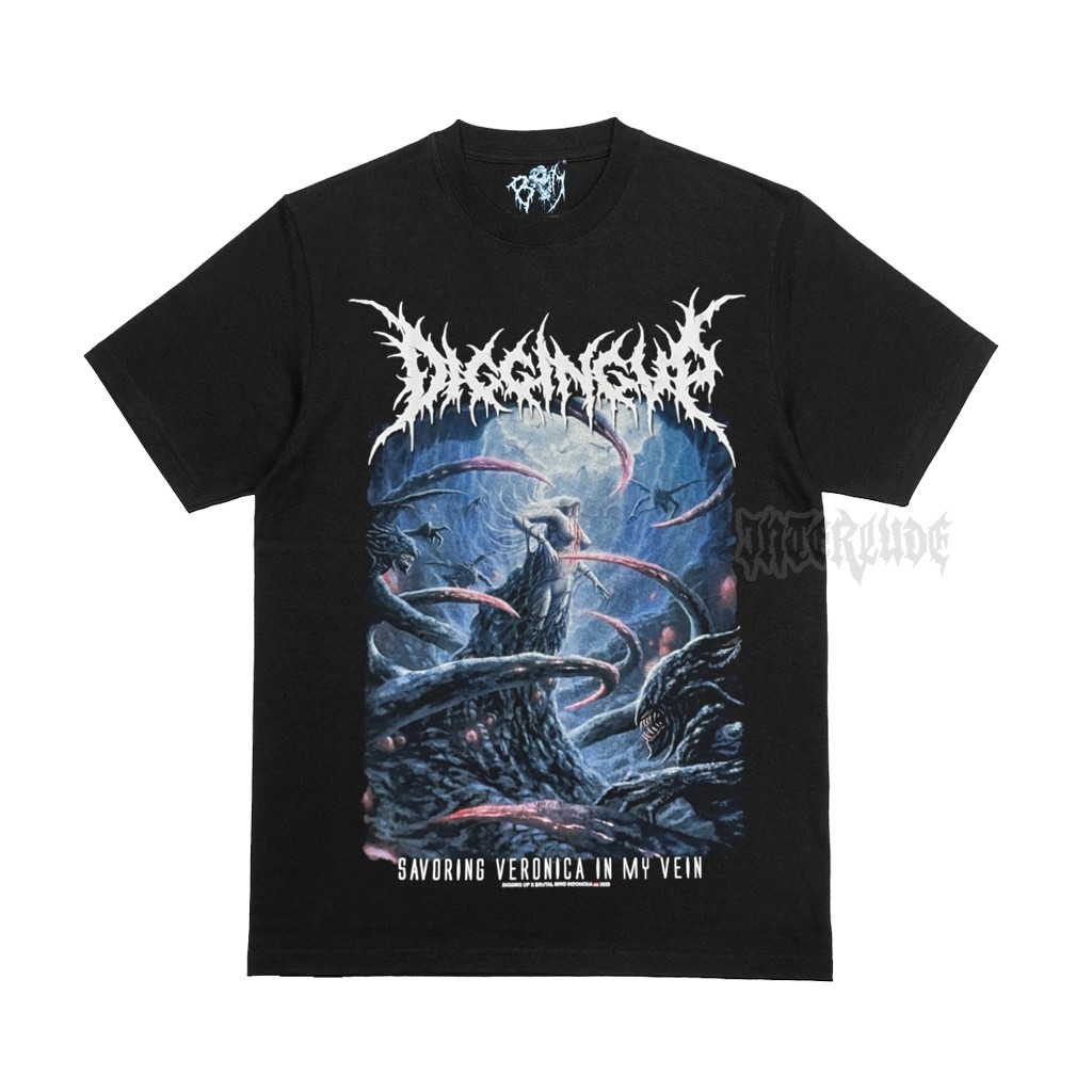 T-SHIRT - DIGGING UP - Savoring Veronica In My Vein - BRUTALMIND kaos band brutal death metal Indone