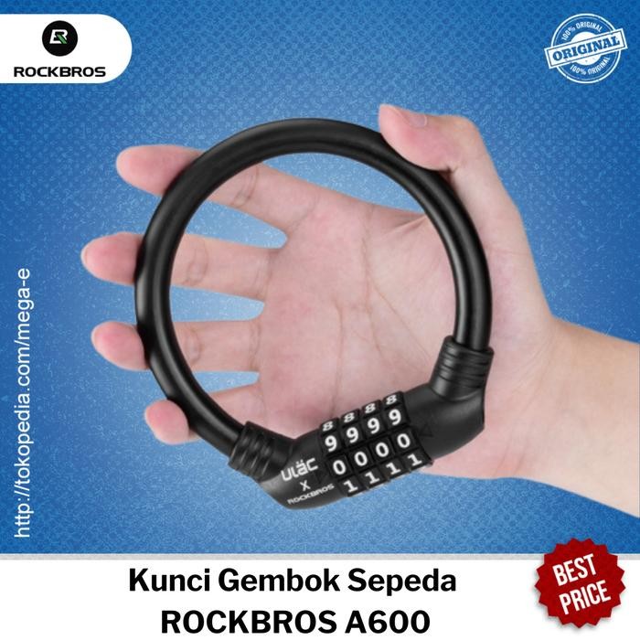 Kunci Sepeda Rockbros A600 Gembok Nomer Nomor Anti Maling MTB