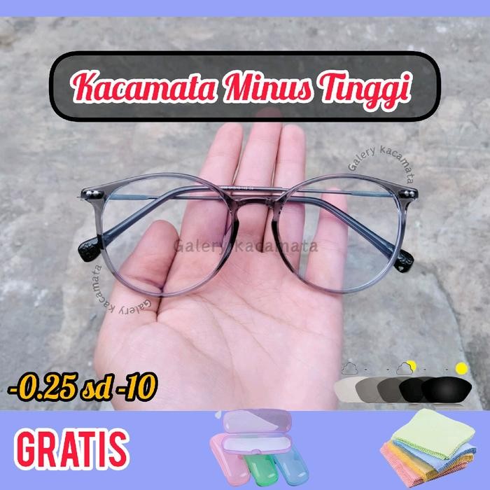 Promo Kacamata Minus -0.25 Sd -10 Kacamata Rabun Jauh Photocromic