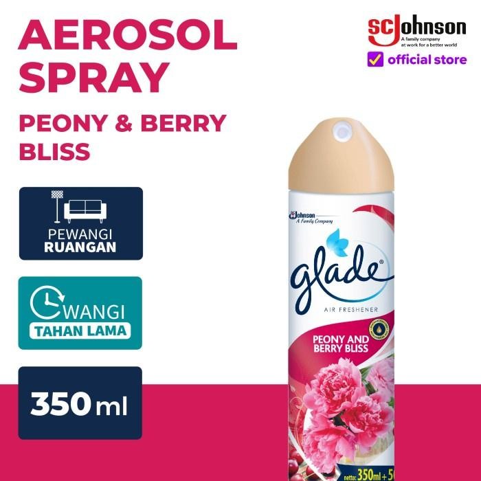 jvat- Glade Aerosol Peony And Berry Bliss 350Ml - Pengharum Ruangan