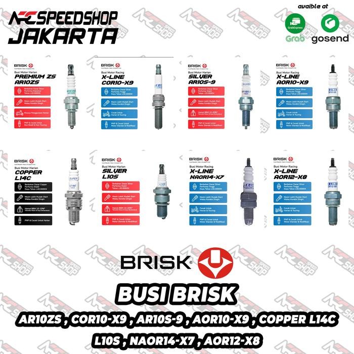 Busi Brisk Silver Xline Racing Nmax Pcx Aerox Gsx Cbr R15 Mt15 Adv