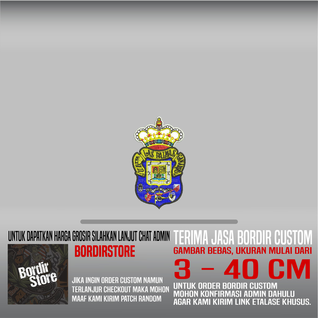 LAS PALMAS CLUB LALIGA SPAIN BS-458 PATCH BORDIR LOGO/EMBLEM