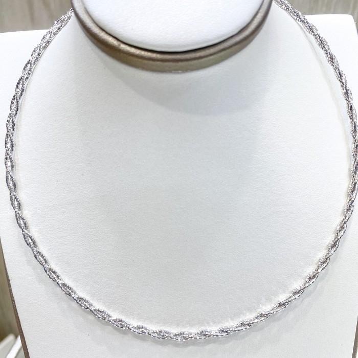 Kalung wanita emas putih choker 75% best seller