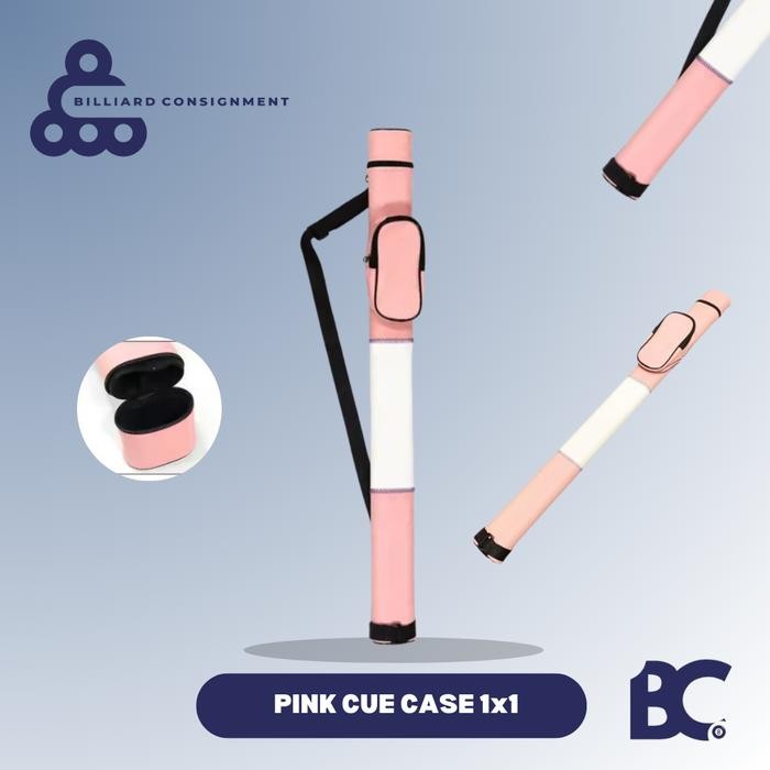 Tas Billiard 1x1 Pink Putih - Cue Case 1x1 Pink Putih - Cue Case Pink - Case 1x1 Pink