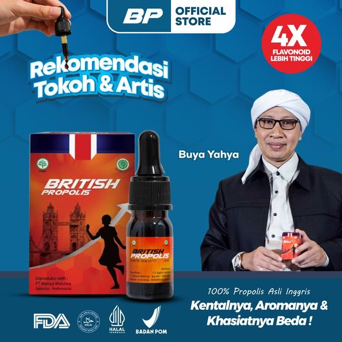 Propolis British 6ml Dewasa & Kids U.1-12 Th Organik Alami