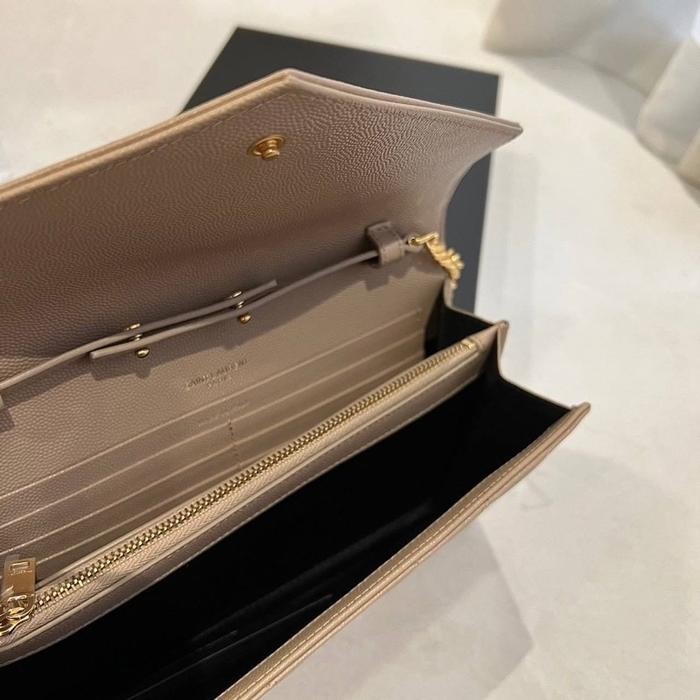 YSL monogram woc 19cm in dark beige