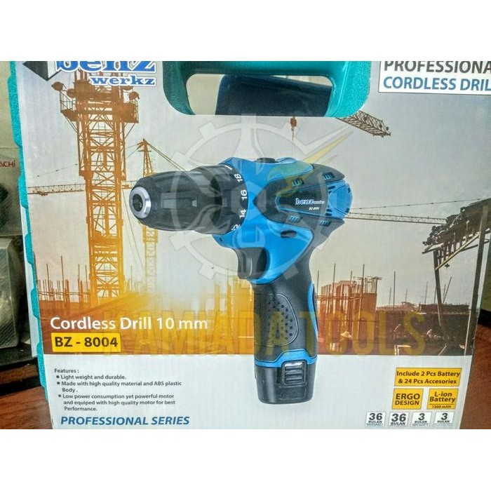 Mesin Bor Cordless Benz 12 V/ Mesin Bor Baterai Benz/ Mesin Bor Batrai