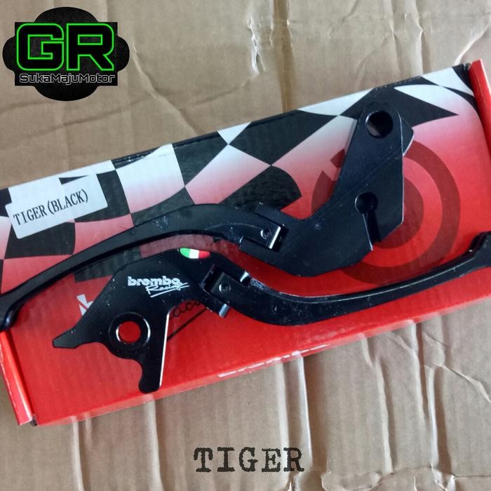 Menarik Handle Rem Brembo Model Lipat Set Kiri Kanan Full Black Terlariss !!