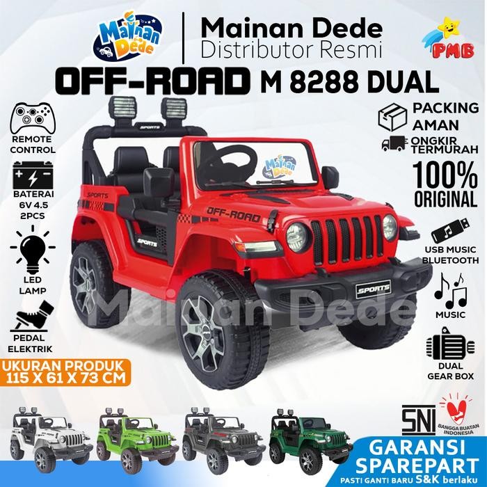 Berkualitas! Mainan Mobil Aki Anak Jeep Off Road Pmb 8288 M