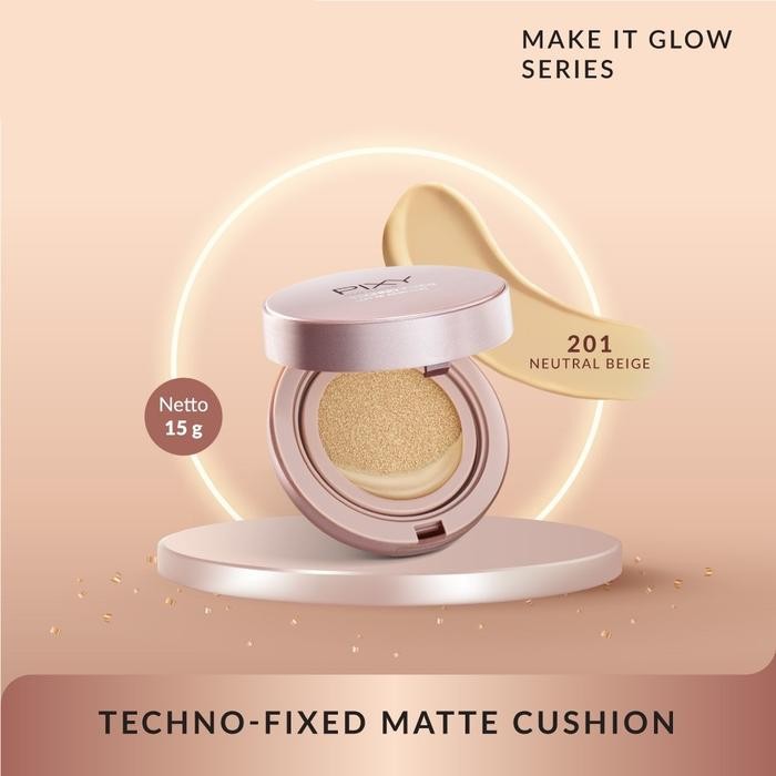 Top Pixy Make It Glow Techno Fixed Matte Cushion Foundation Cair / Foundation