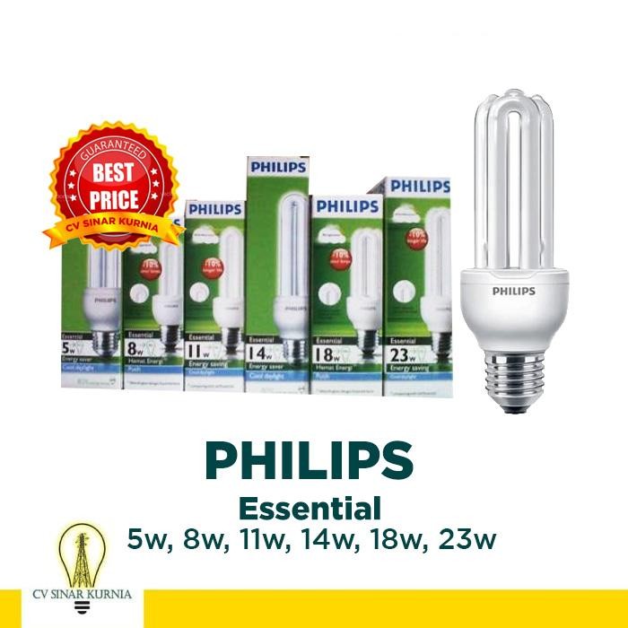 dfue- Lampu Philips Essential 23Watt, 23W, 23 Watt, 23 W