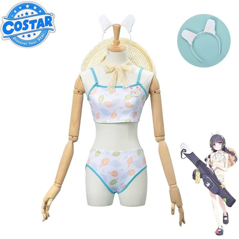 Blue Archives Kasumizawa Miyu Cosplay Costume Anime Cos Clothing Hat Sexy Swimsuit For Women