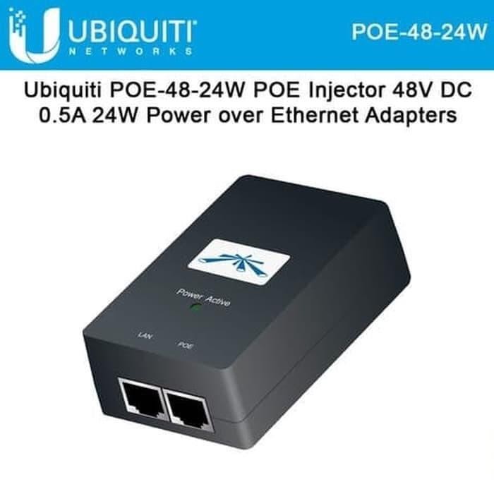 t7kg- Ubiquiti Poe-48-24W : Poe Adapter 48V 0.5A 24W Original