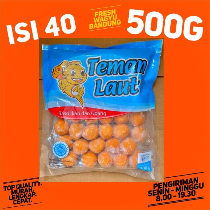 Eat77- Teman Laut Baso Ikan Udang Fish Ball Kuah Suki Shabu Steamboat 500G