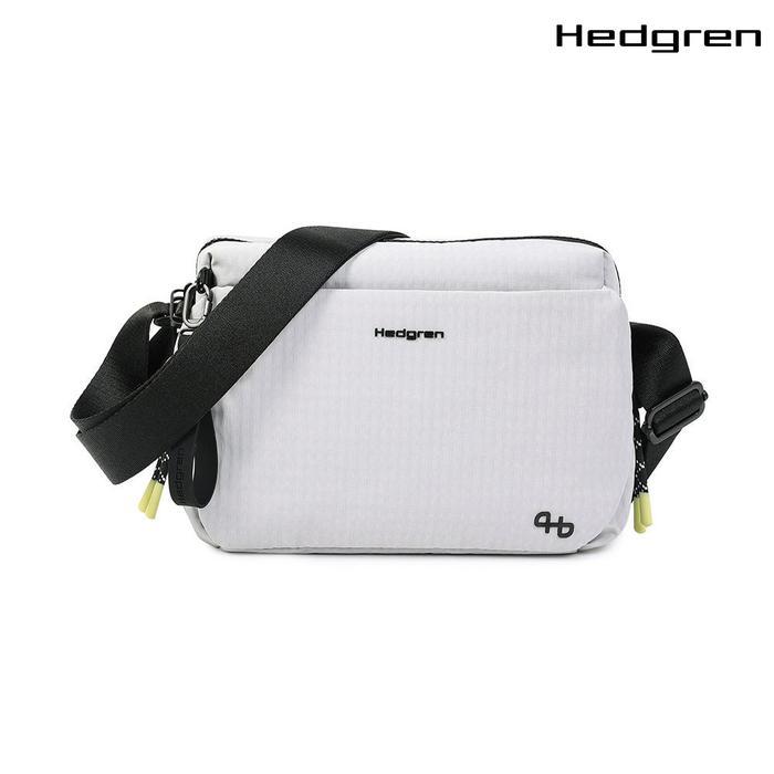 Hedgren Kosho Medium Tas Selempang Pria Anti Air Warna Abu-Abu Kabut Ukuran Medium Crossover M Bags 